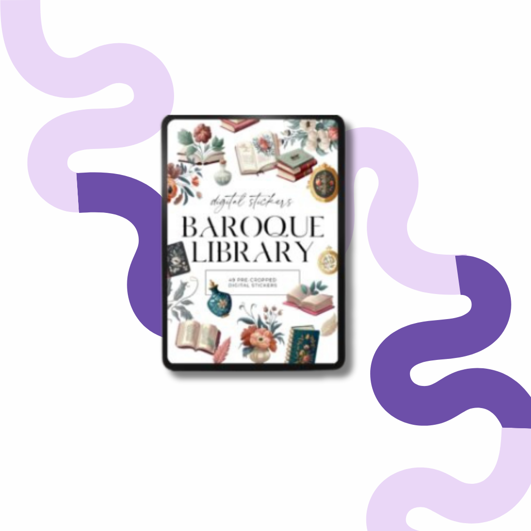 Baroque Library Digital Stickers